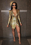 Golden Python Blazer Dress