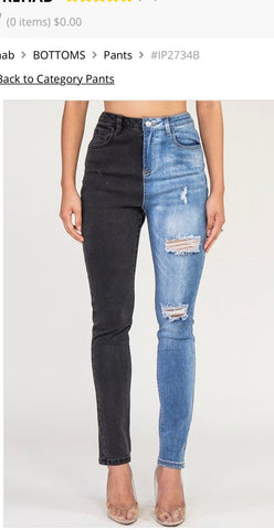 “Two faced” denim Jeans