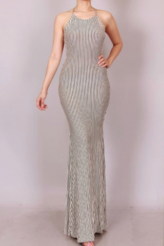 Pin Stripe Maxi Dress